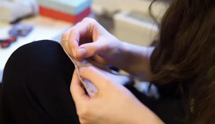 Use an invisible seam to finish the edges.