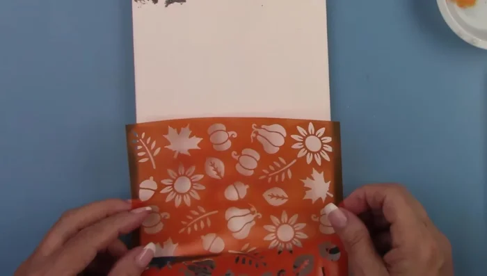 Ensure the stencil is completely adhered.