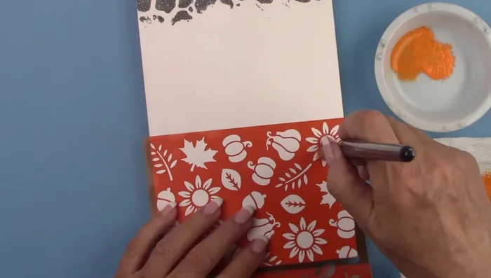 Hold your brush upright and lightly go in circles. Add more paint only if needed.