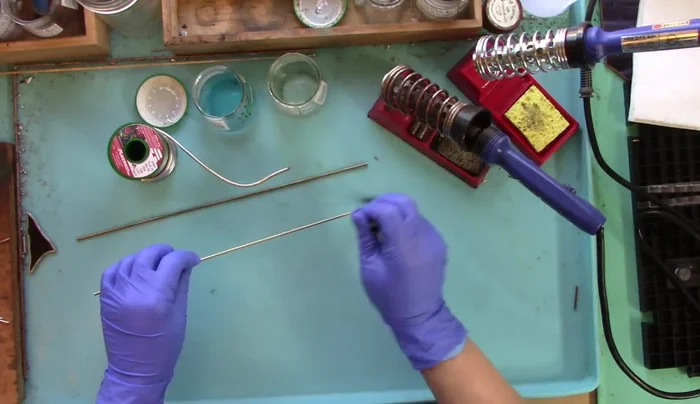 Apply flux generously to the wire, especially if using brass or recycled copper due to impurities.