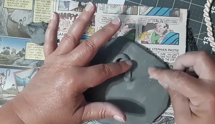 Ensure the overhang remains open for hanging.