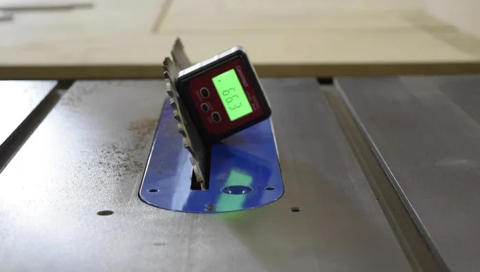 Cut the final piece of the holder at a 67.5-degree angle.