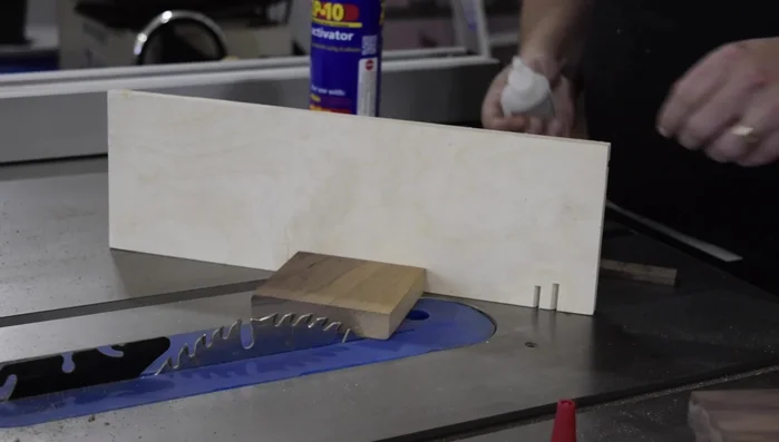 Glue a stop block to the holder.