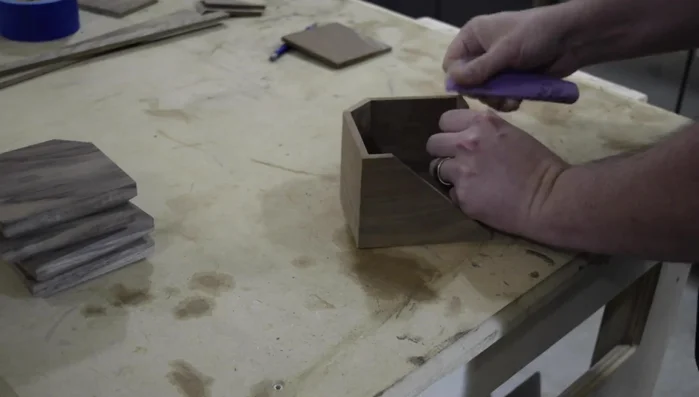 Apply Rubio Monocoat (or similar finish) after water popping the grain and sanding with 180 grit.