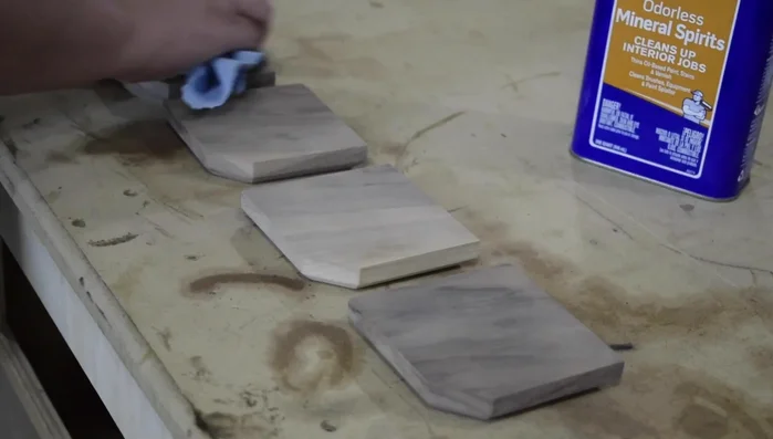 Apply Rubio Monocoat (or similar finish) after water popping the grain and sanding with 180 grit.