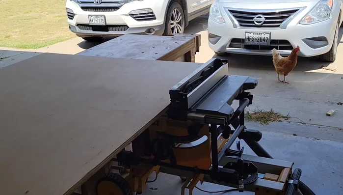 Cut the Baltic birch tabletop to size.