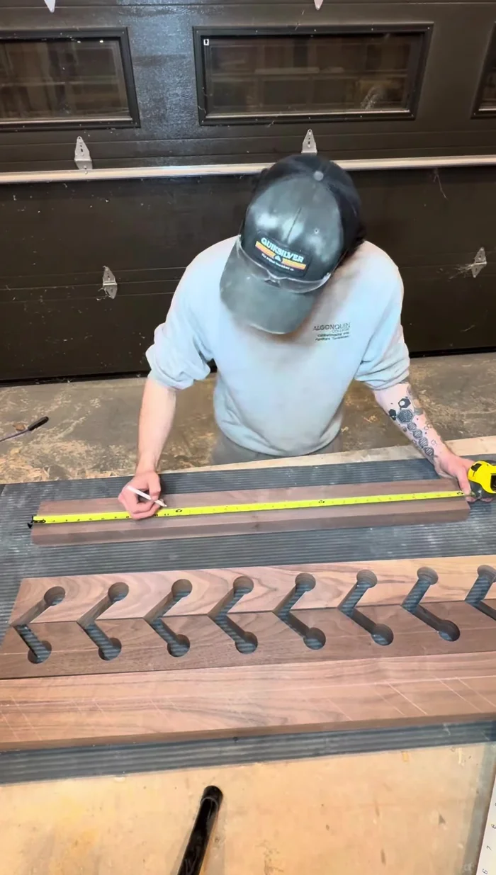 Use a speed square to mark 45° lines on each side of the circles.