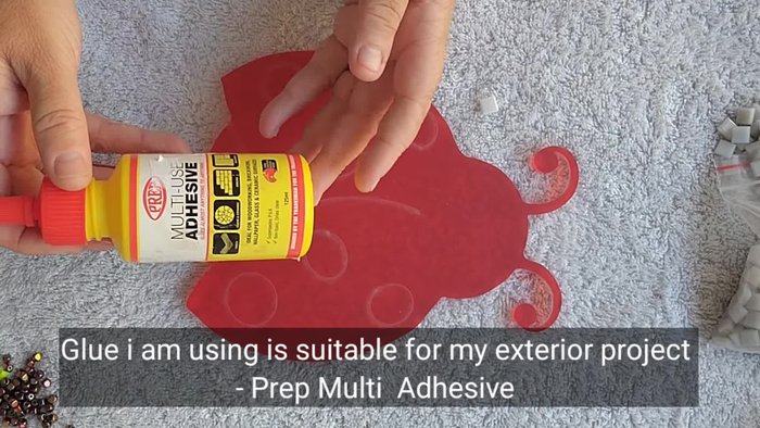 Prepare the base (acrylic surface in this example).