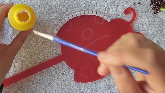 Add small cubes as centers for the flowers.