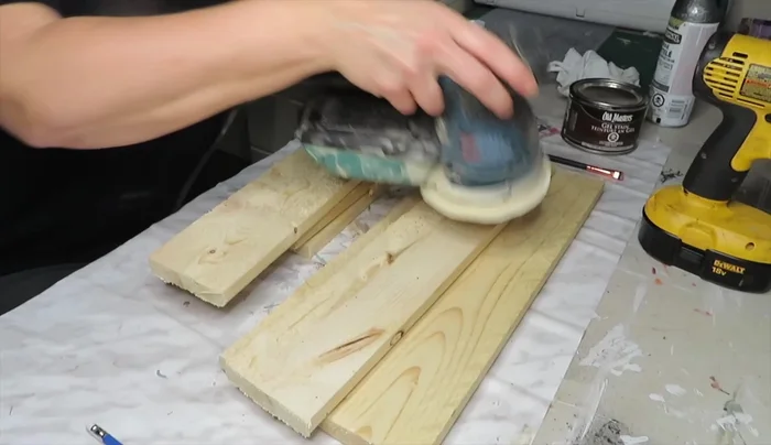 Stain all wood pieces before assembly.