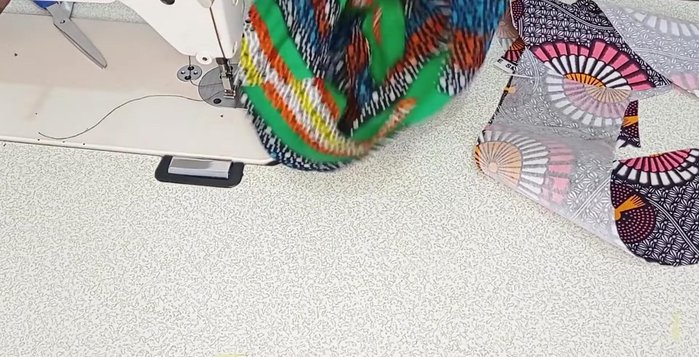 Sew the crown to the body: Place right sides together at the midpoint, sew with a ½ inch seam allowance, leaving a small gap. Notch the seam.