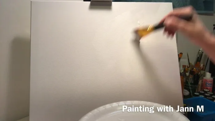 Let the canvas sit for 2-3 minutes.