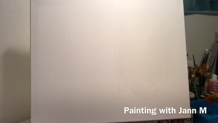 Let the canvas sit for 2-3 minutes.