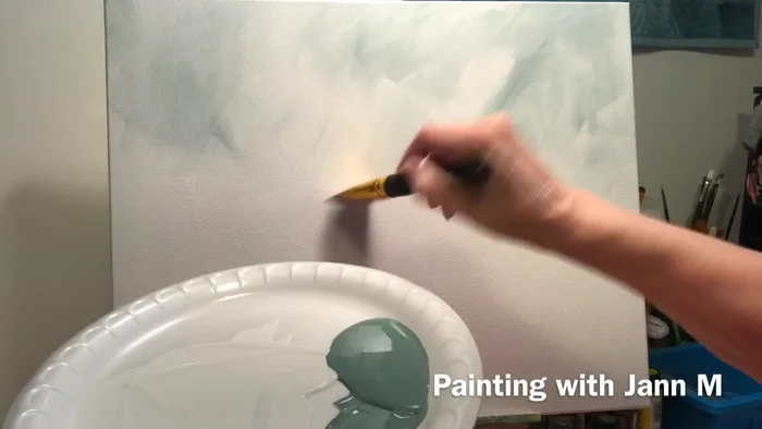 Use more white paint to soften the edges of the Greenscape, preventing the green from completely taking over. 