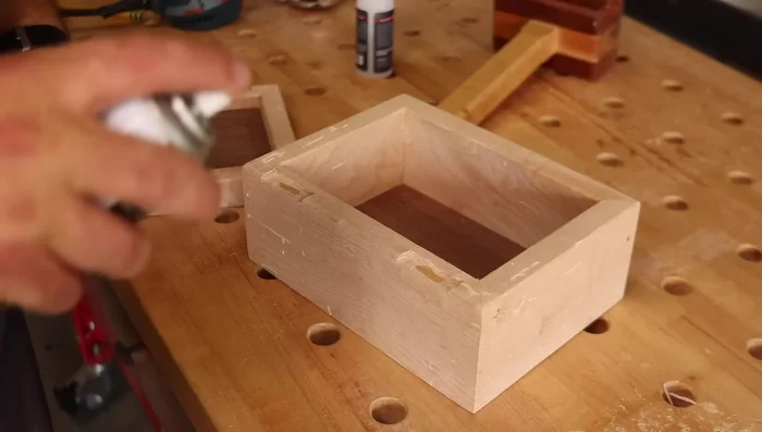 Install the hinges using CA glue and screws.