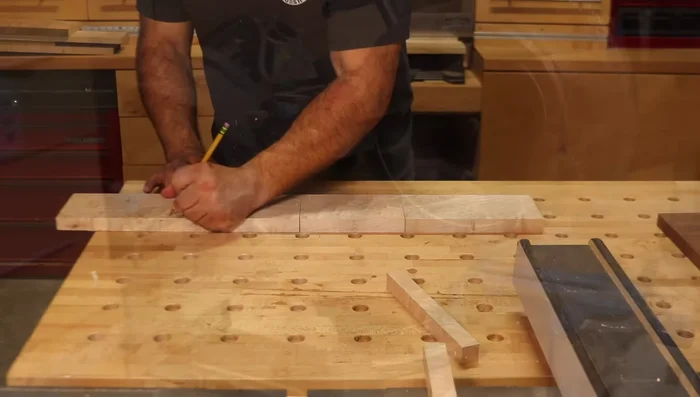 Resaw the walnut in half using a bandsaw, and plane to final thickness.