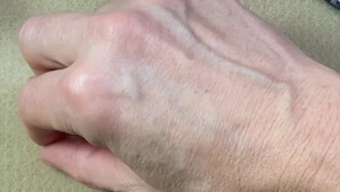 String the beads: Start stringing seed beads onto the wire, randomly selecting colors and adding a sterling silver bead every inch and a quarter (approximately 22 seed beads between each silver bead).