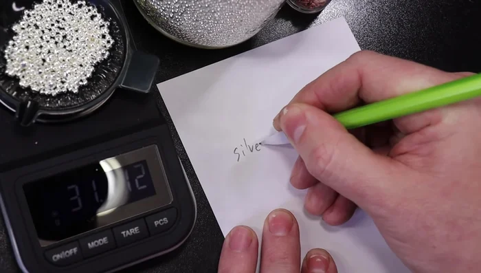 Calculate Copper: Multiply the weight of your fine silver (in grams) by 0.074 to determine the required amount of pure copper (99% pure) in grams.