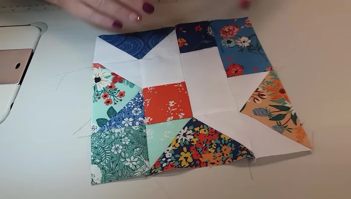 Repeat steps 4-8 to create enough blocks for the desired quilt size.