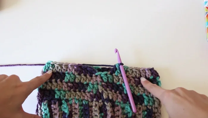 Repeat step 9 until the hat fits snugly. Finish with a round of single crochet.