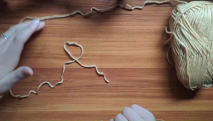 Make a slip knot and attach yarn to the hook.