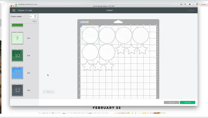 Cut out all the pieces using your Cricut.