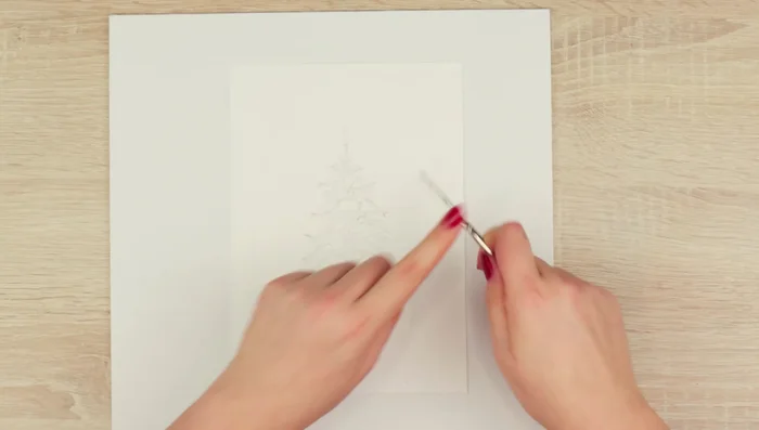 Prepare the watercolor paper by wetting the front and back to prevent buckling. (Optional: Use watercolor block to avoid this step).