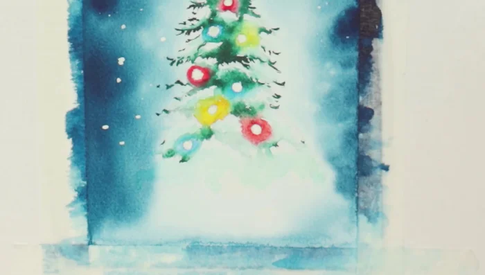 Let the tree paint dry completely.