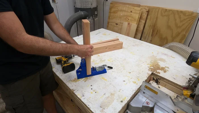 Drill pocket holes on the braces: