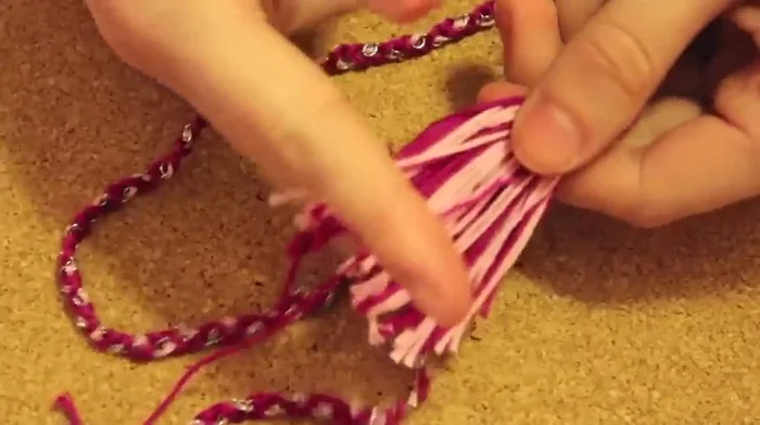 Trim the tassel strings evenly.