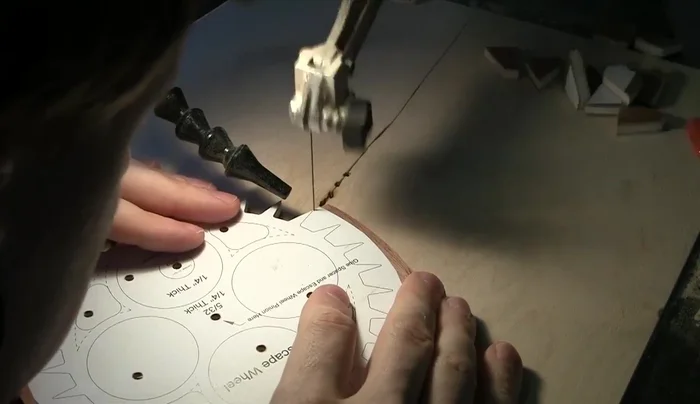 Drill holes and countersinks for the cannon pinion, ensuring concentricity.