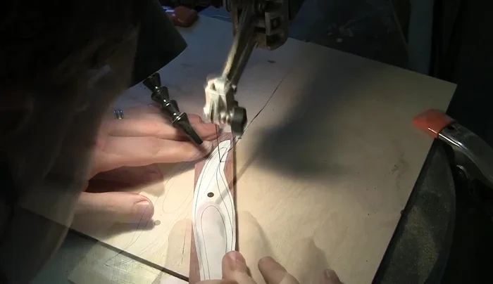 Cut the clock face from a maple and walnut sandwich.