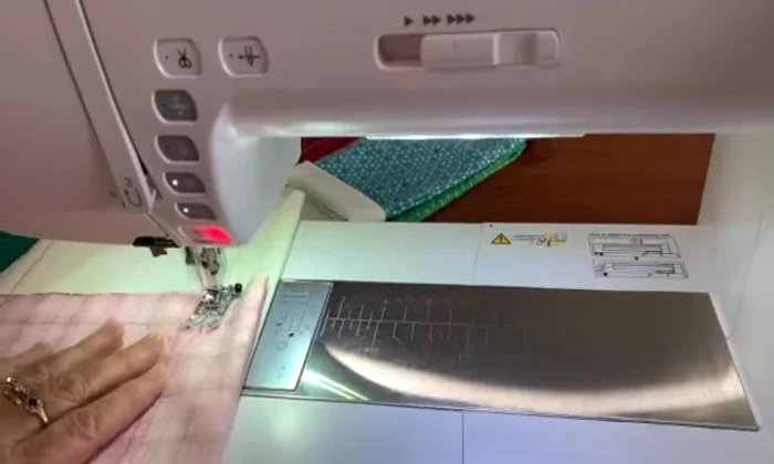 Sew along the traced lines using your sewing machine.