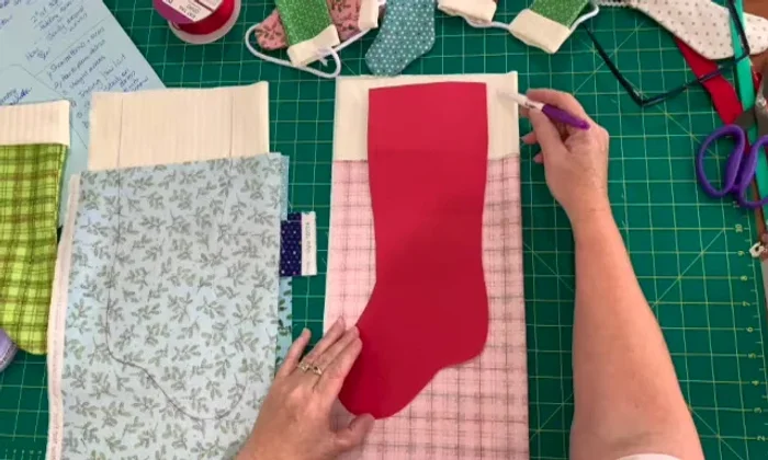 Sew along the traced lines using your sewing machine.