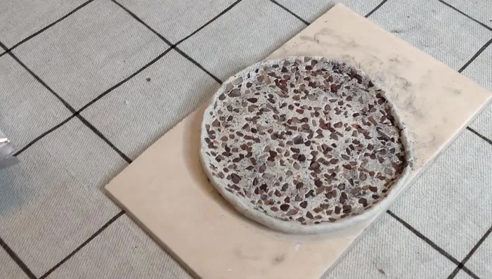 Let it dry completely on the tile.