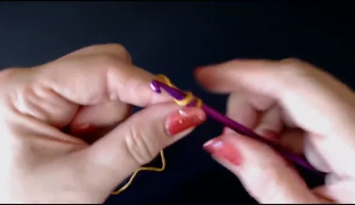 Start with a slip knot and chain four.