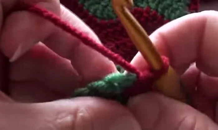 Turn your work and work across the top edge, making one single crochet stitch into each stitch along the edge.