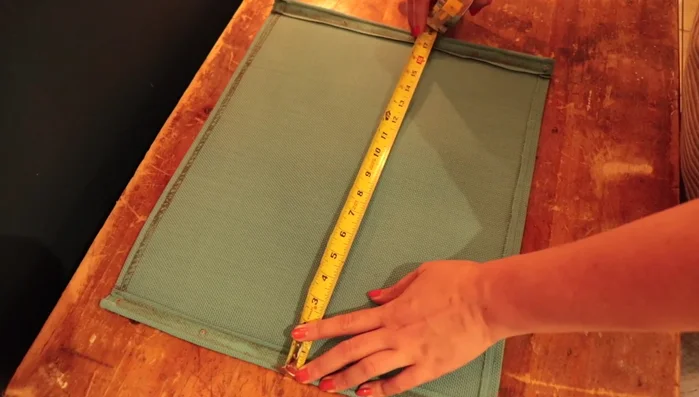 Use the old fabric as a template to create patterns for the new fabric pieces. Add seam allowance (1.5 inches recommended for finished edges).