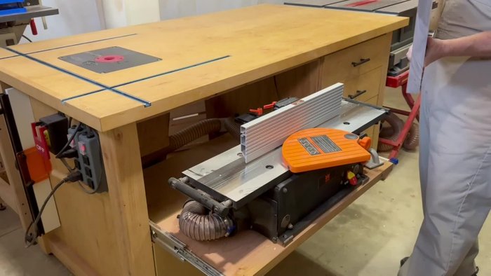 Resaw the board down the middle using the bandsaw to create two 3/8-inch thick pieces for the top and bottom.