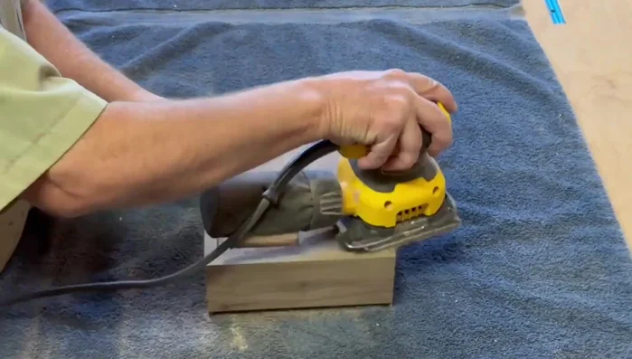 Apply wax oil finish, let it dry for an hour, and buff off the excess.