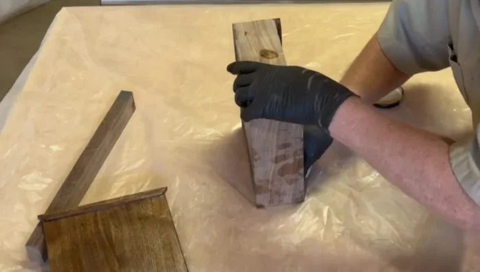 Apply wax oil finish, let it dry for an hour, and buff off the excess.