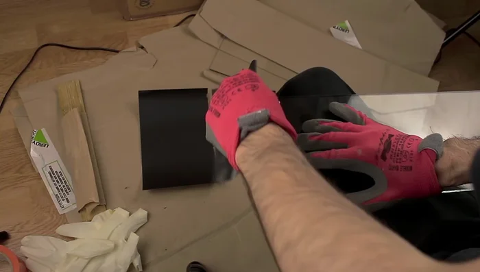 Prepare and attach the door.