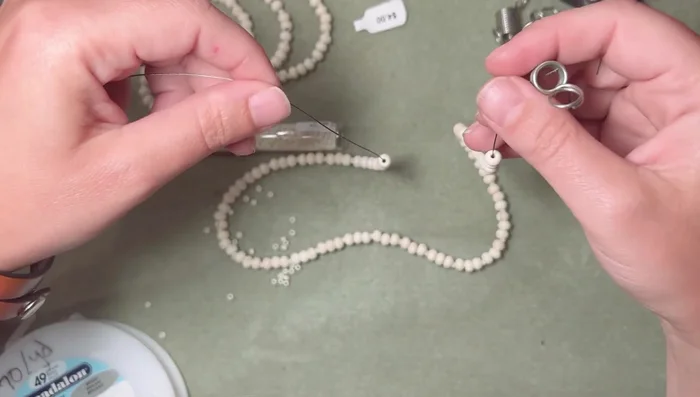 Prepare the wire ends for crimping, leaving several inches of extra wire on each end.