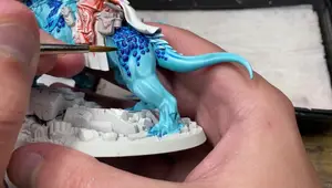Celestial Dracai: Achieving a Smooth Blue Gradient with Contrast Paints