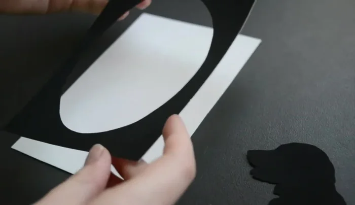 Assemble the silhouettes with mounts and frames using PVA glue.