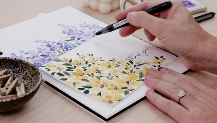 Add a message to the card.