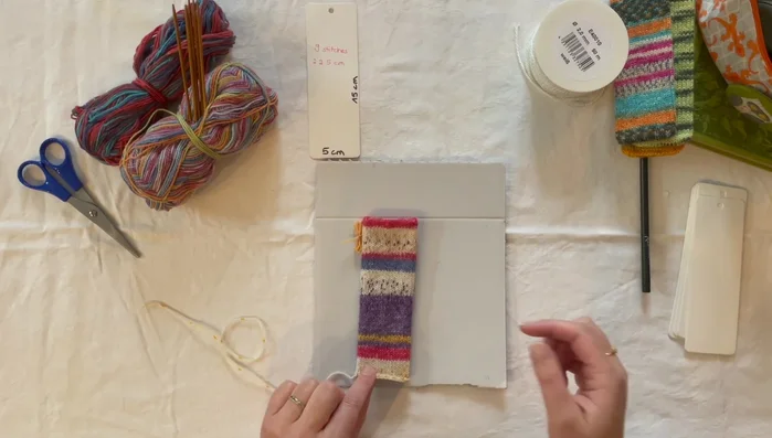 Knit tube to desired length.