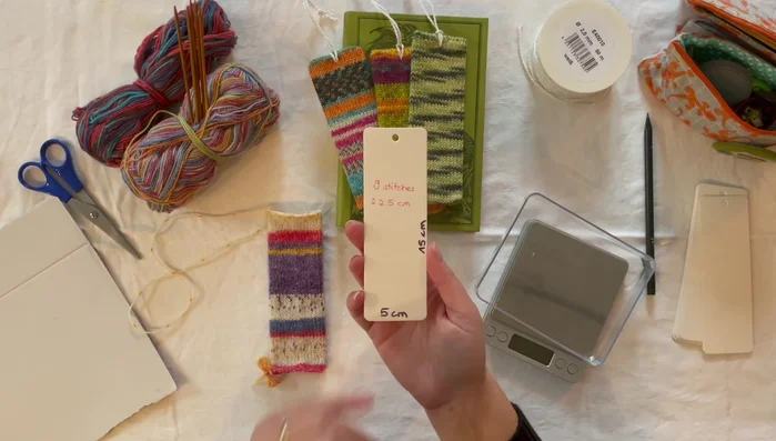 Calculate stitches: Assuming 9 stitches per inch, you'll need approximately 36 stitches for a 2-inch width. Cast on 34 stitches for a snug fit.