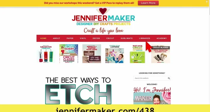 Prepare your stencil design using permanent adhesive vinyl. Cut it out using a Cricut or by hand.