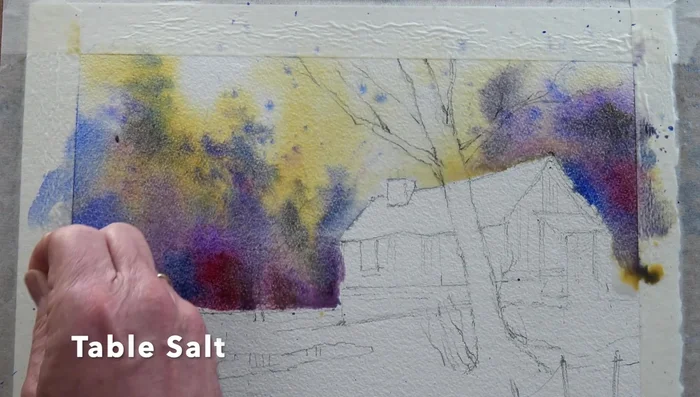 Lightly sprinkle table salt into the wet wash for texture.